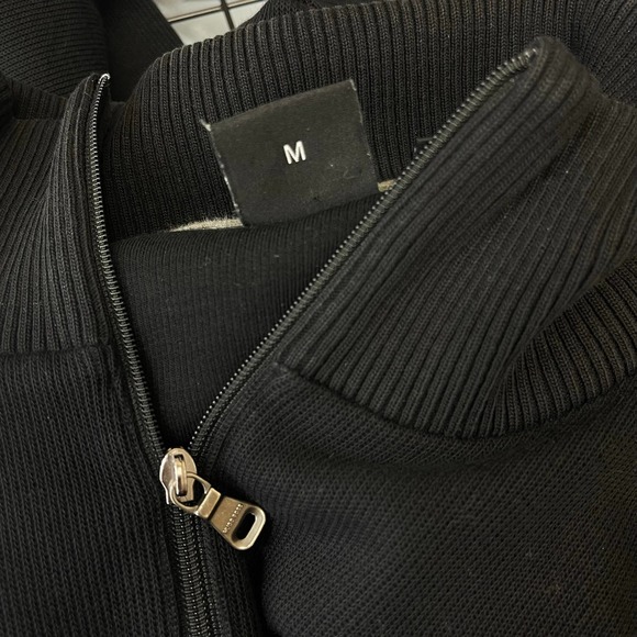 Boss Black Sweatshirt 1/4 Zip Mens Medium Sweater Pullover Pockets - Picture 7 of 9